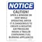 Signmission OSHA Notice, 5" Height, Caution Open A Window Or Vent Sign, 5" X 3.5", Portrait OS-NS-D-35-V-10492 - alternate 1